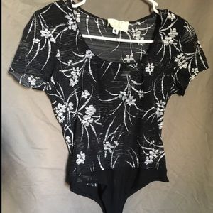 Floral thong bodysuit